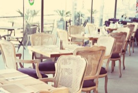 The dining area of the Fifth Floor Bar & Restaurant
